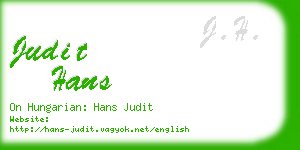 judit hans business card
